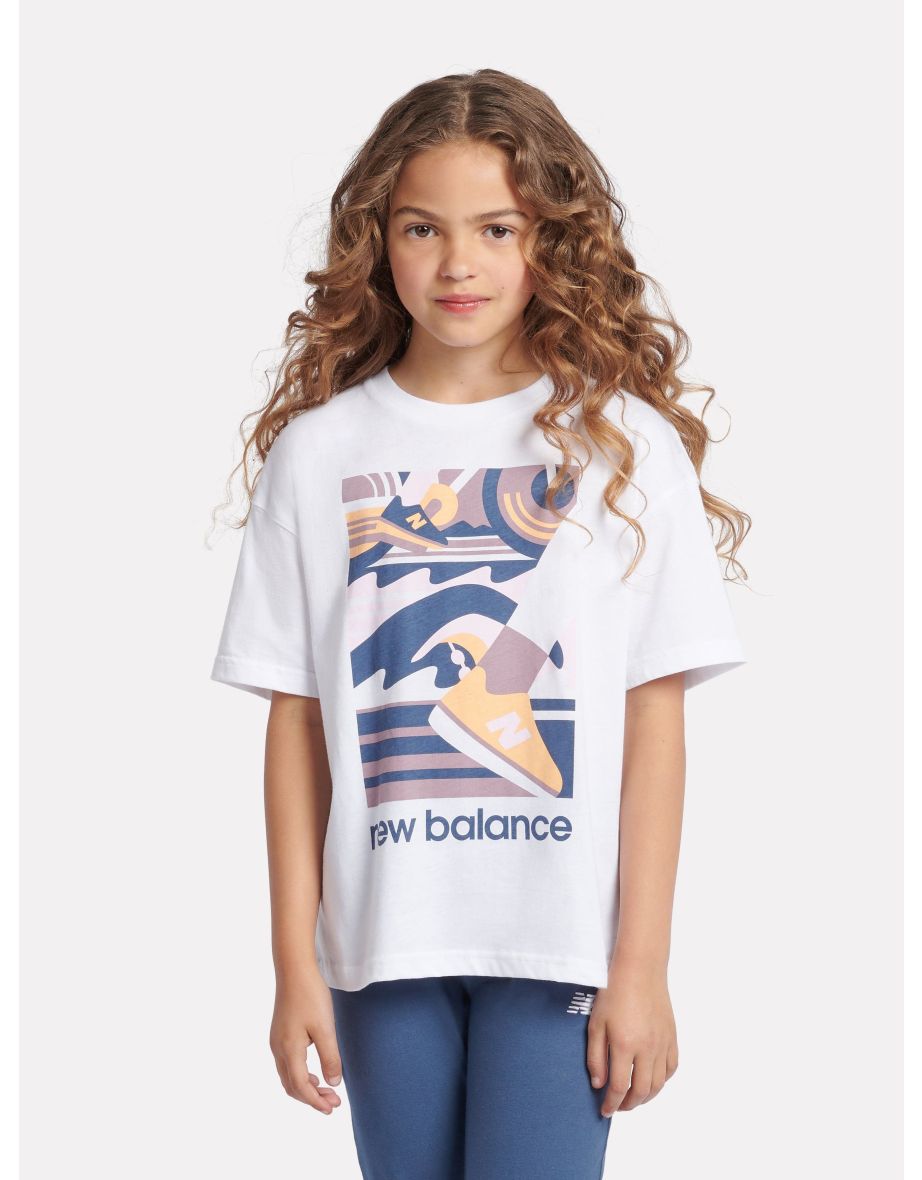 Camiseta gráfica Greatest Hits de niña en blanco