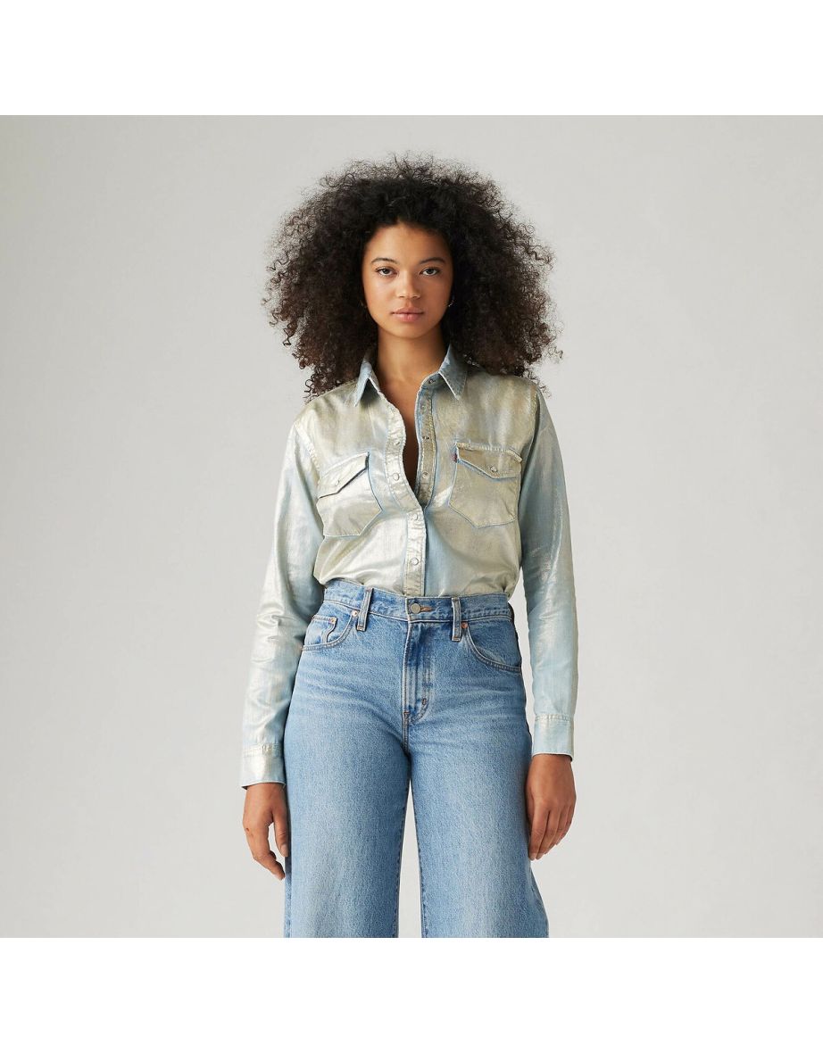 Camicia a maniche lunghe in denim
