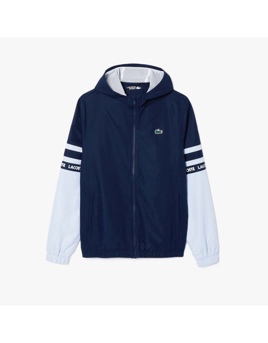 Jaqueta masculina Lacoste azul para tênis