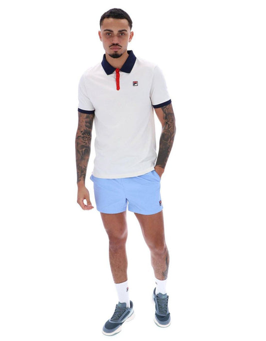 Polo a manica corta Panatta in Gardenia, Fila Navy e Fila Red