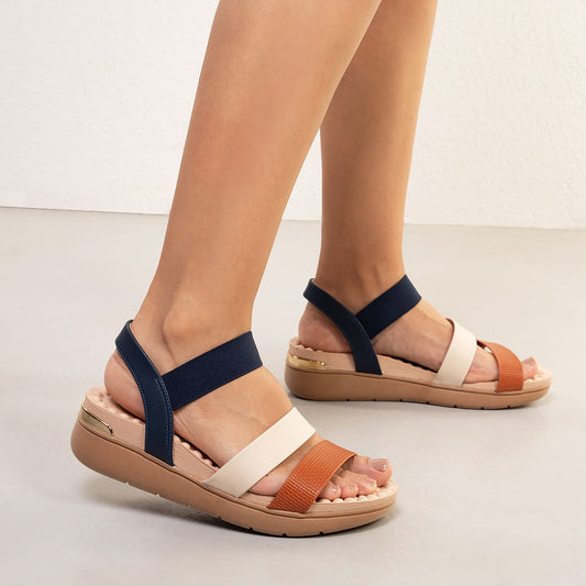 Sandali con cinturino elastico da donna Modare Cream
