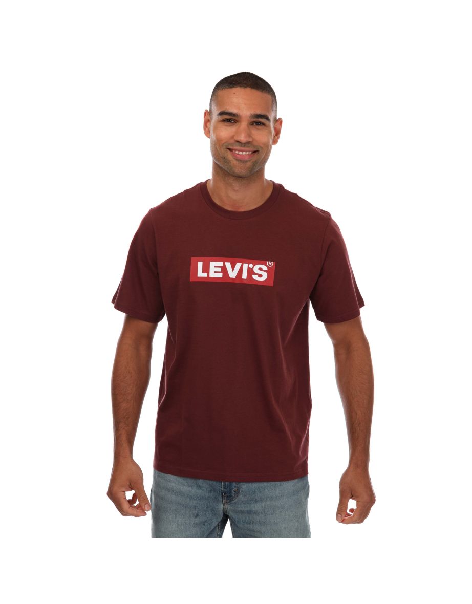 Camiseta Levi's Relaxed Boxtab de hombre, roja