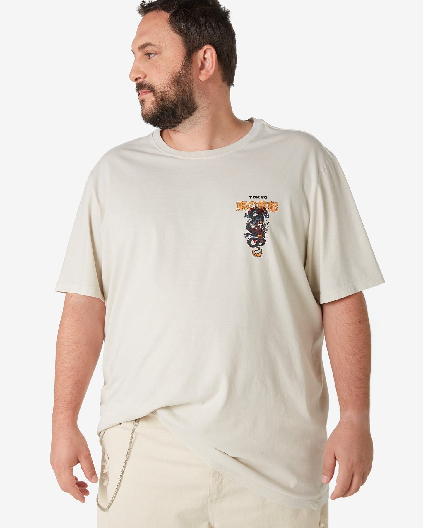 Men's Plus Size Short Sleeve Tokyo Khaki T-Shirt by Allman for Riachuelo