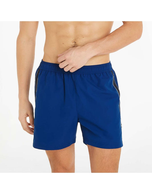 Shorts masculinos Tommy Hilfiger Medium Drawstring Tape Swim - Azul