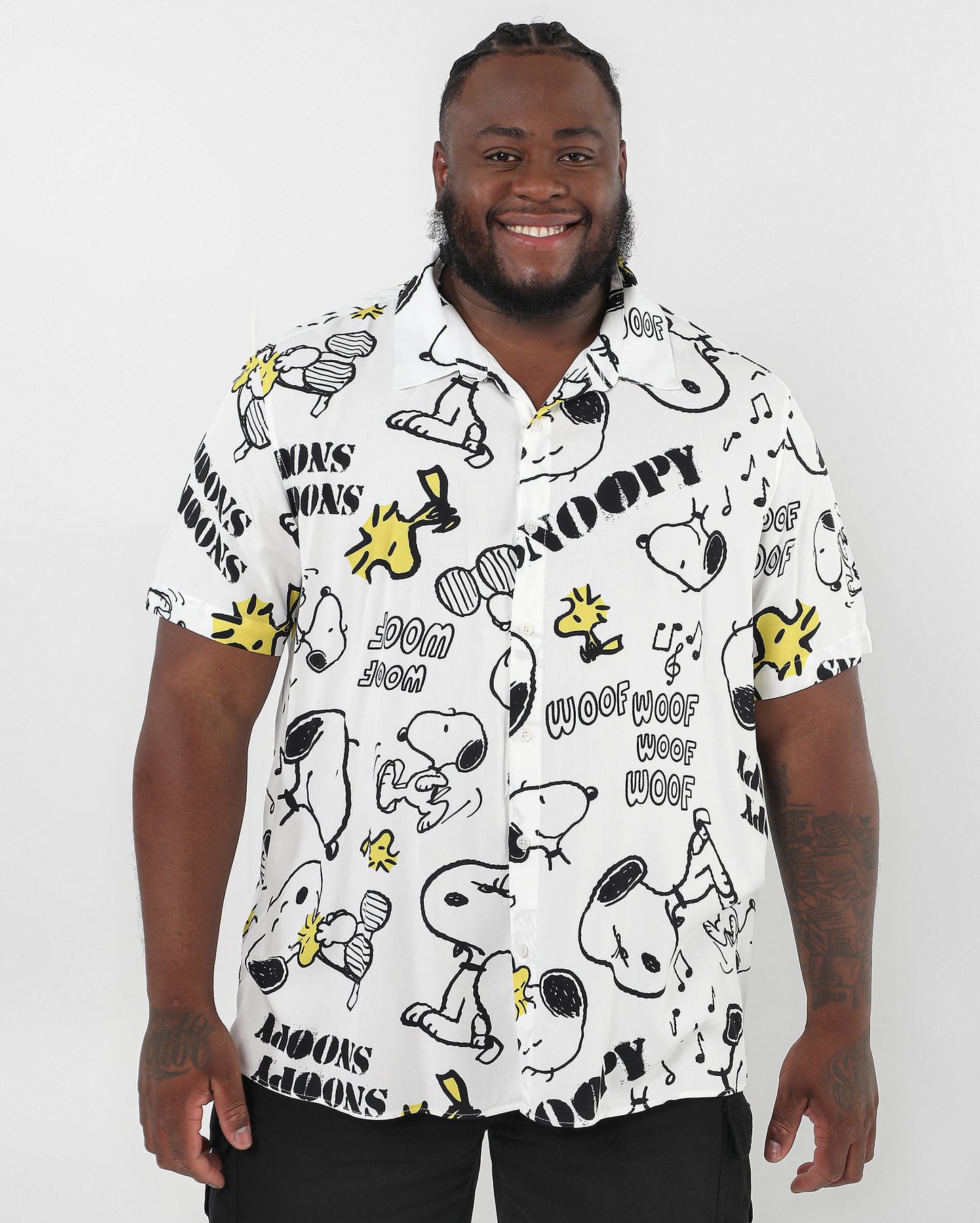 Camiseta masculina Plus Size White Snoopy | Coleção Peanuts
