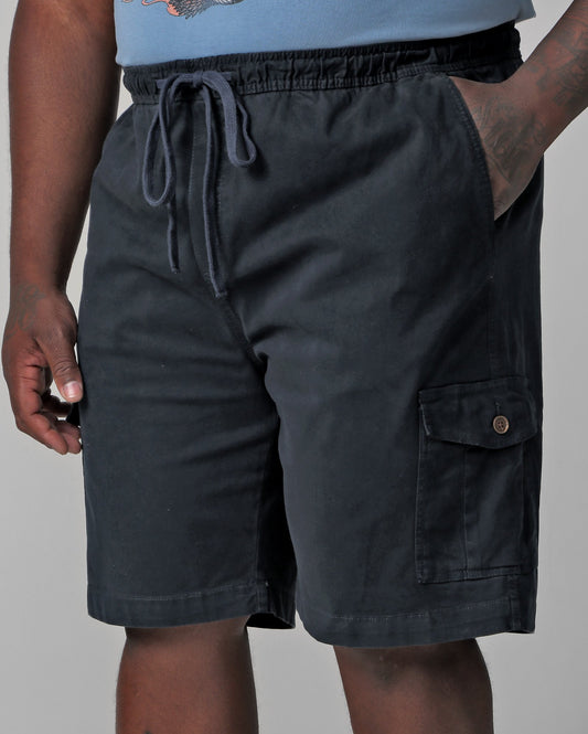 Men's Plus Size Blue Cargo Denim Shorts by Allman for Riachuelo