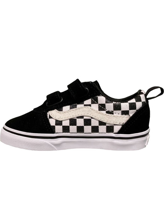 Vans Kids Ward V Low Rise Canvas Checkerboard Sneakers