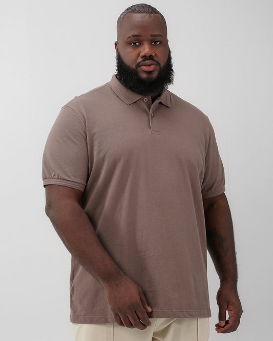 Men's Plus Size Brown Polo Shirt | Original Plus by Riachuelo