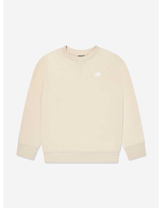 Felpa New Balance Boys Beige Brush Back Small Logo
