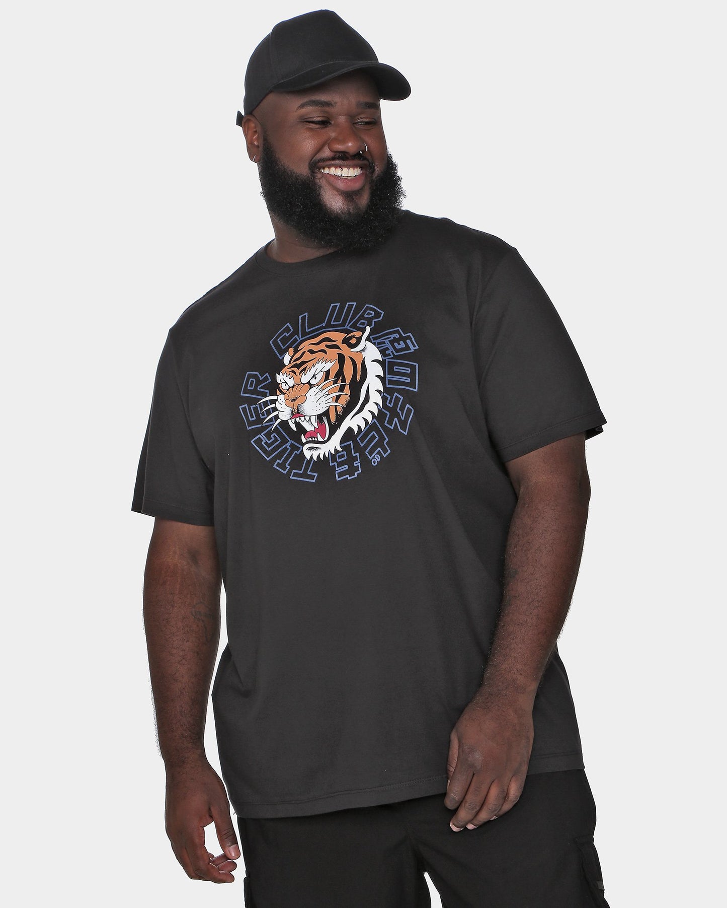 Maglietta uomo plus size a maniche corte Tiger Club Nero Allman By Riachuelo
