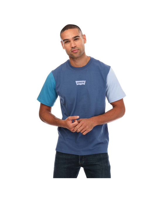 Camiseta de hombre Levi's Relaxed Fit Color Block en azul
