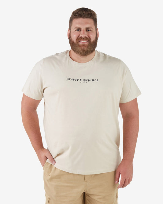 Maglietta a maniche corte Plus Size da uomo con coordinati in kaki