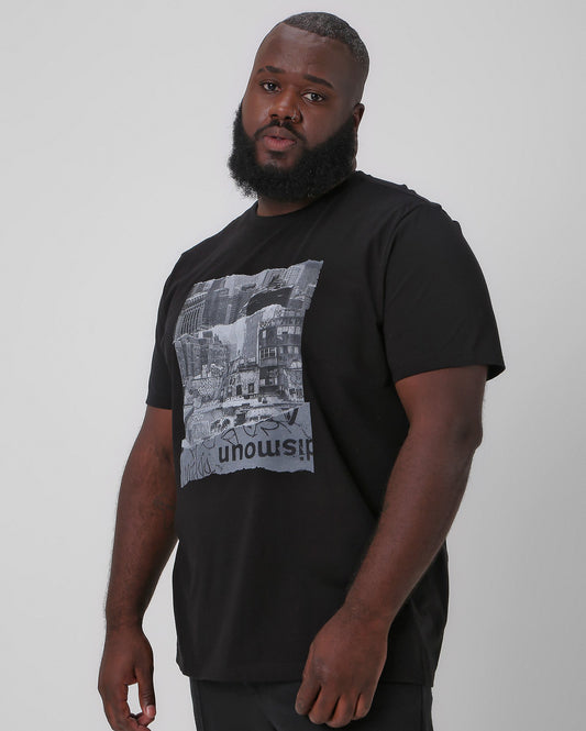 Men's Plus Size Black Street T-Shirt | Allman By Riachuelo