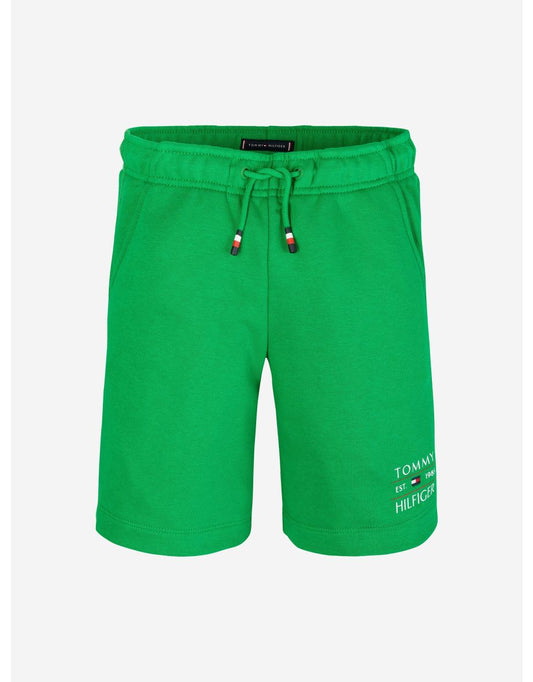 Shorts Tommy Hilfiger Flag Sweat para meninos em verde