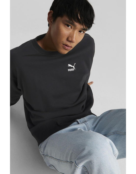 Camiseta Classics Relaxed Crew em Puma Preto