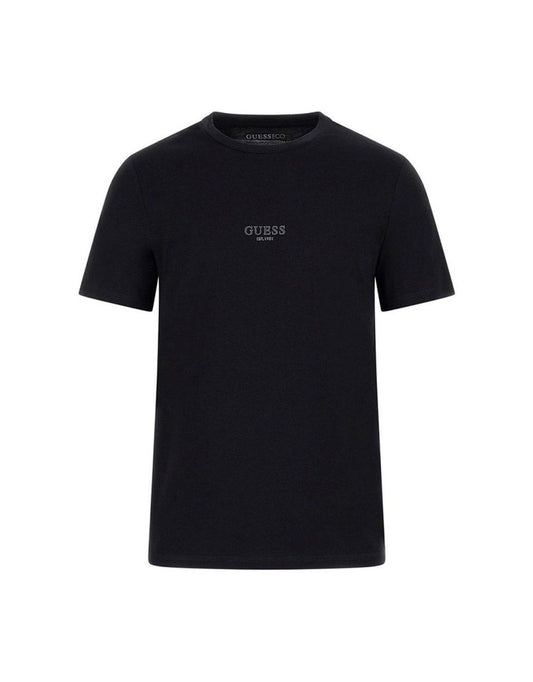 Maglietta Aidy girocollo a maniche corte in Jet Black