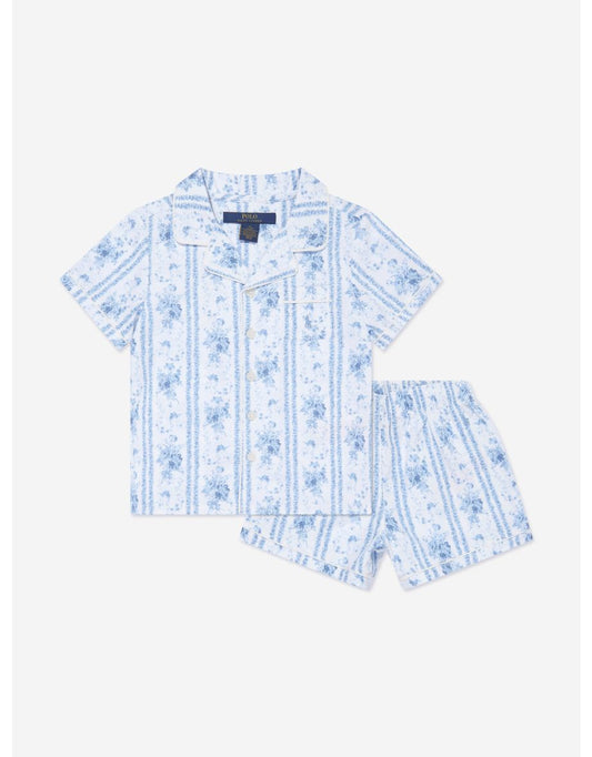 Girls' Blue Short Pajama Set