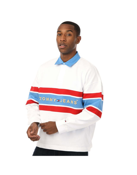 Camisa Tommy Hilfiger Classic Rugby Blanca para Hombre