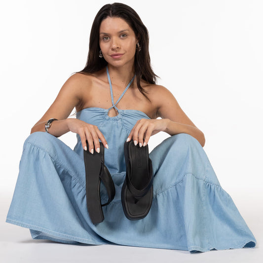 Sandali Beira Rio Flatform neri da donna