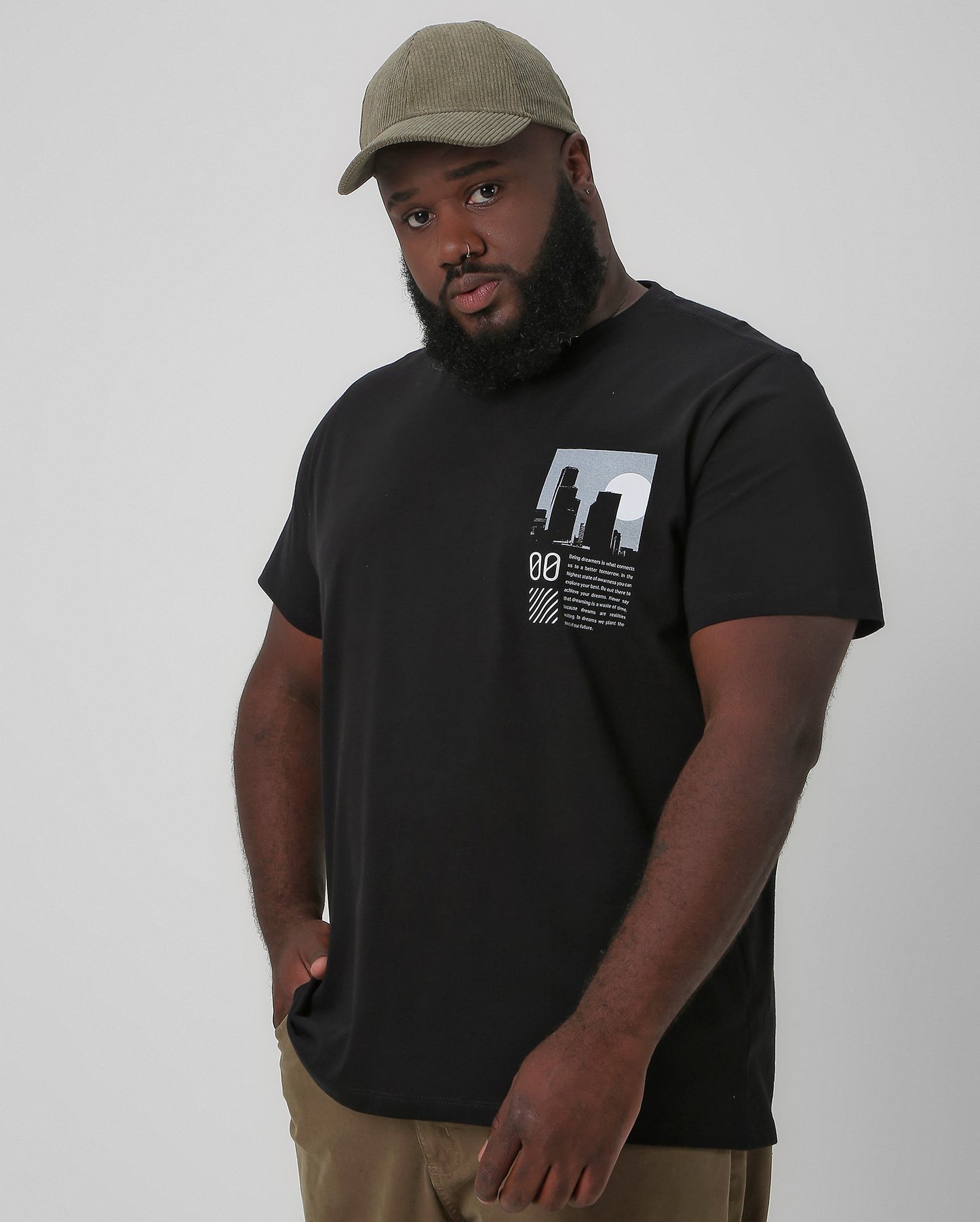 Maglietta City nera plus size da uomo - Original Plus by Riachuelo