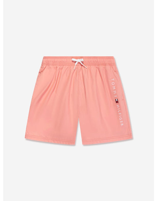 Shorts de banho com cordão rosa médio para meninos
