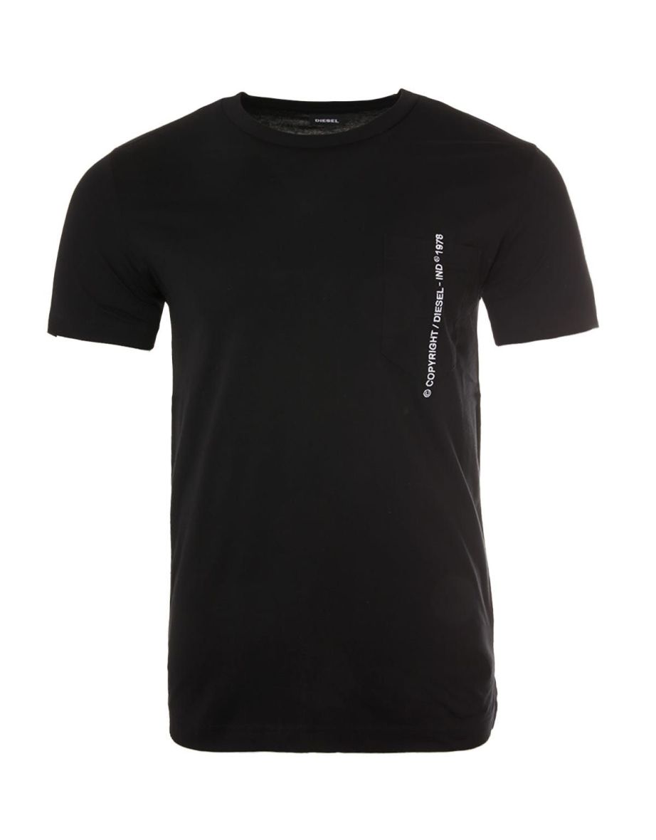 Camiseta de bolsillo negra Diesel T-Rubin para hombre
