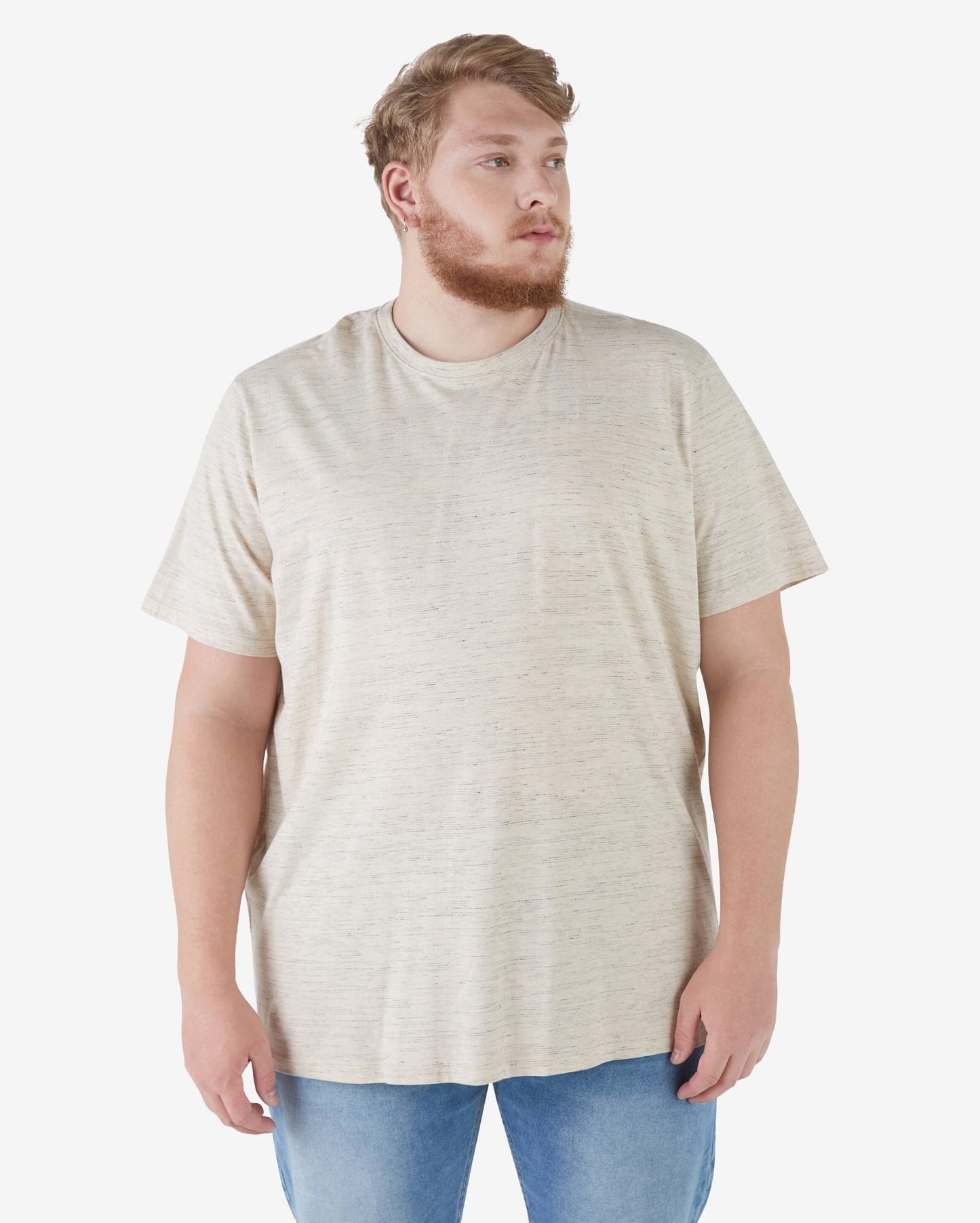 Camiseta cáqui de couro plus size