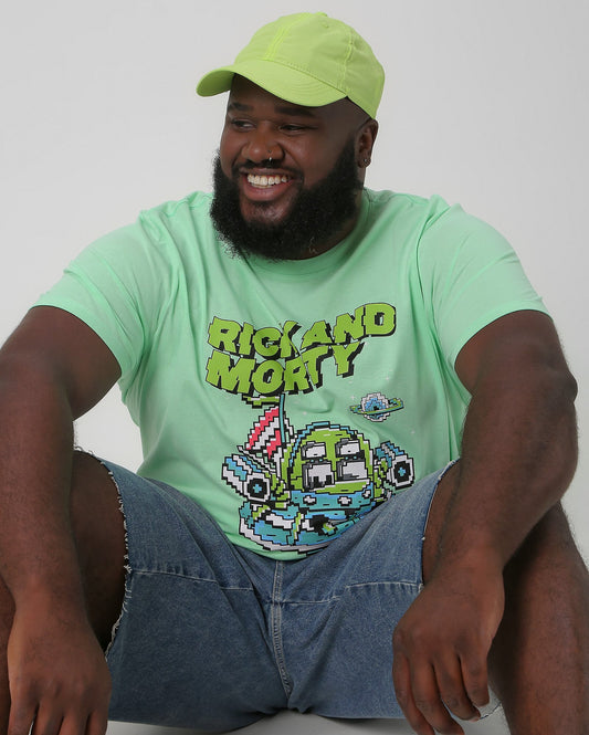 Men's Plus Size Rick and Morty T-Shirt Green | Cartoon Network