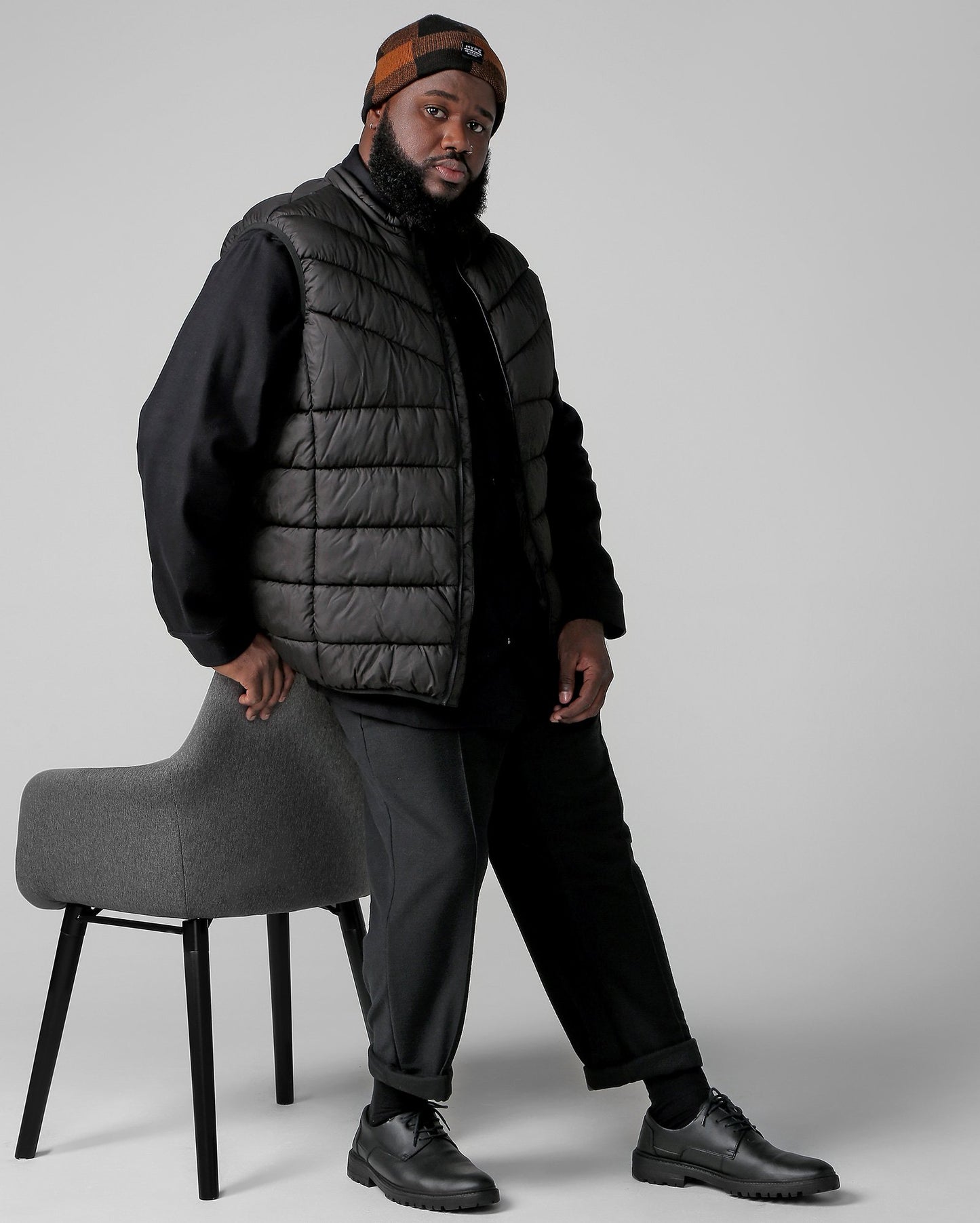 Colete masculino plus size preto - Body Work by Riachuelo