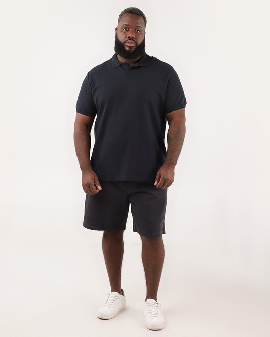 Camisa polo masculina plus size, ajuste regular, gola tradicional, azul | Original Plus by Riachuelo