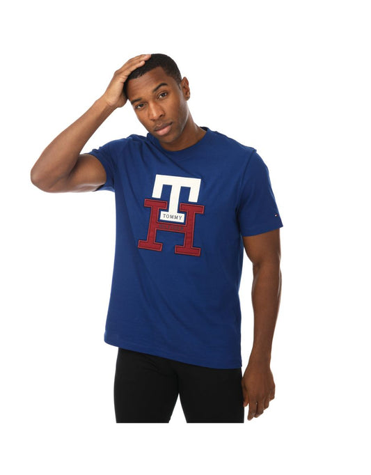 Camiseta Tommy Hilfiger Lux Monogram Azul, Hombre