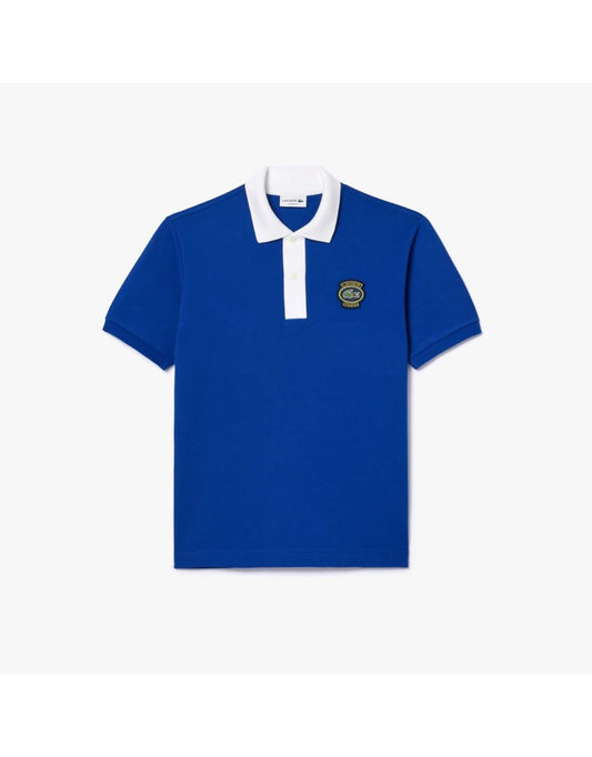 Camisa Polo Lacoste Classic-Fit Badge Masculina - Azul