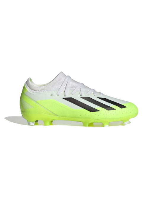 Chuteiras de futebol adidas Junior X Crazylight.3 FG para meninos em branco