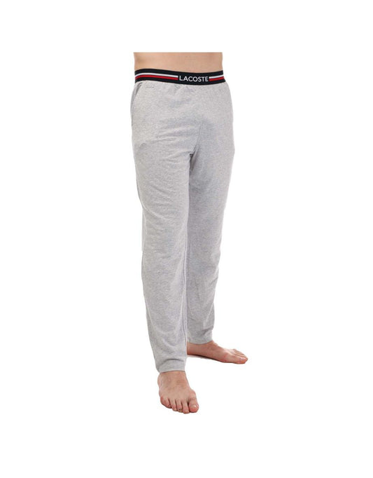 Pantaloni pigiama Lacoste Jersey da uomo in grigio