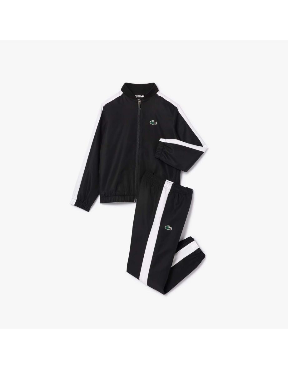Boy's Lacoste Juniors Tennis Tracksuit in Black