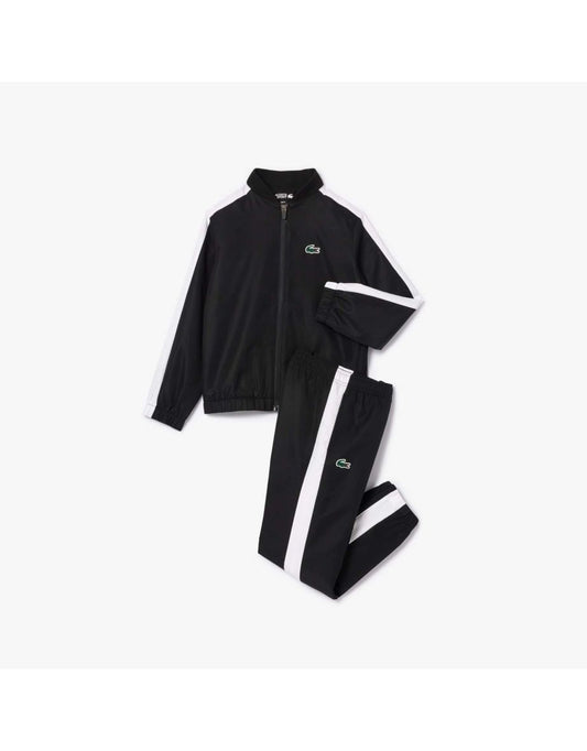 Boy's Lacoste Juniors Tennis Tracksuit in Black