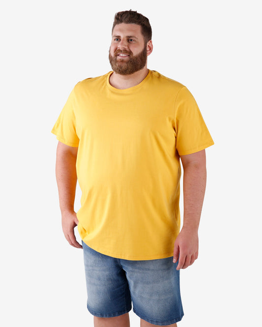 Maglietta Basic Plus Size - Giallo