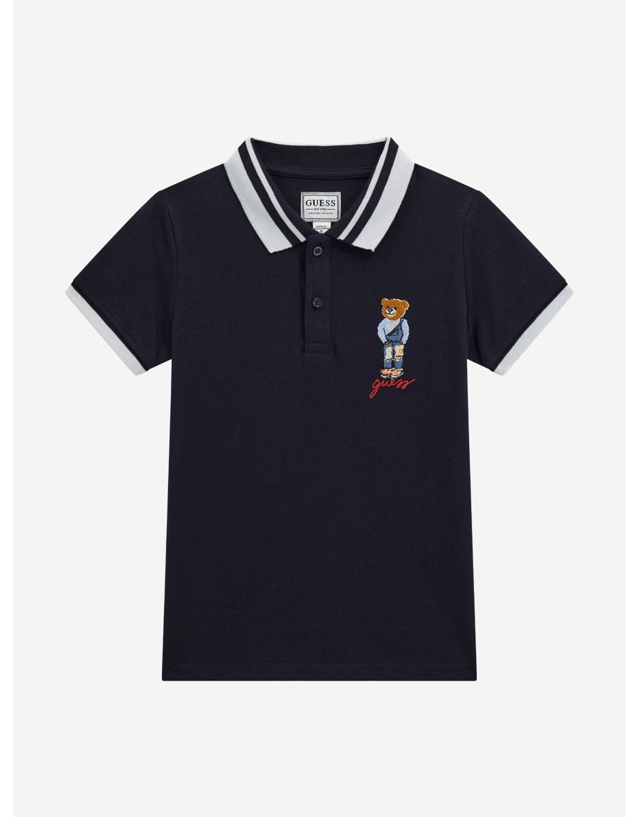 Polo Bear da bambino blu navy