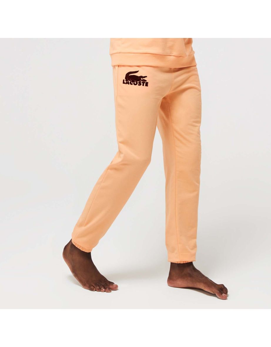 Joggers da uomo Lacoste in pile arancione