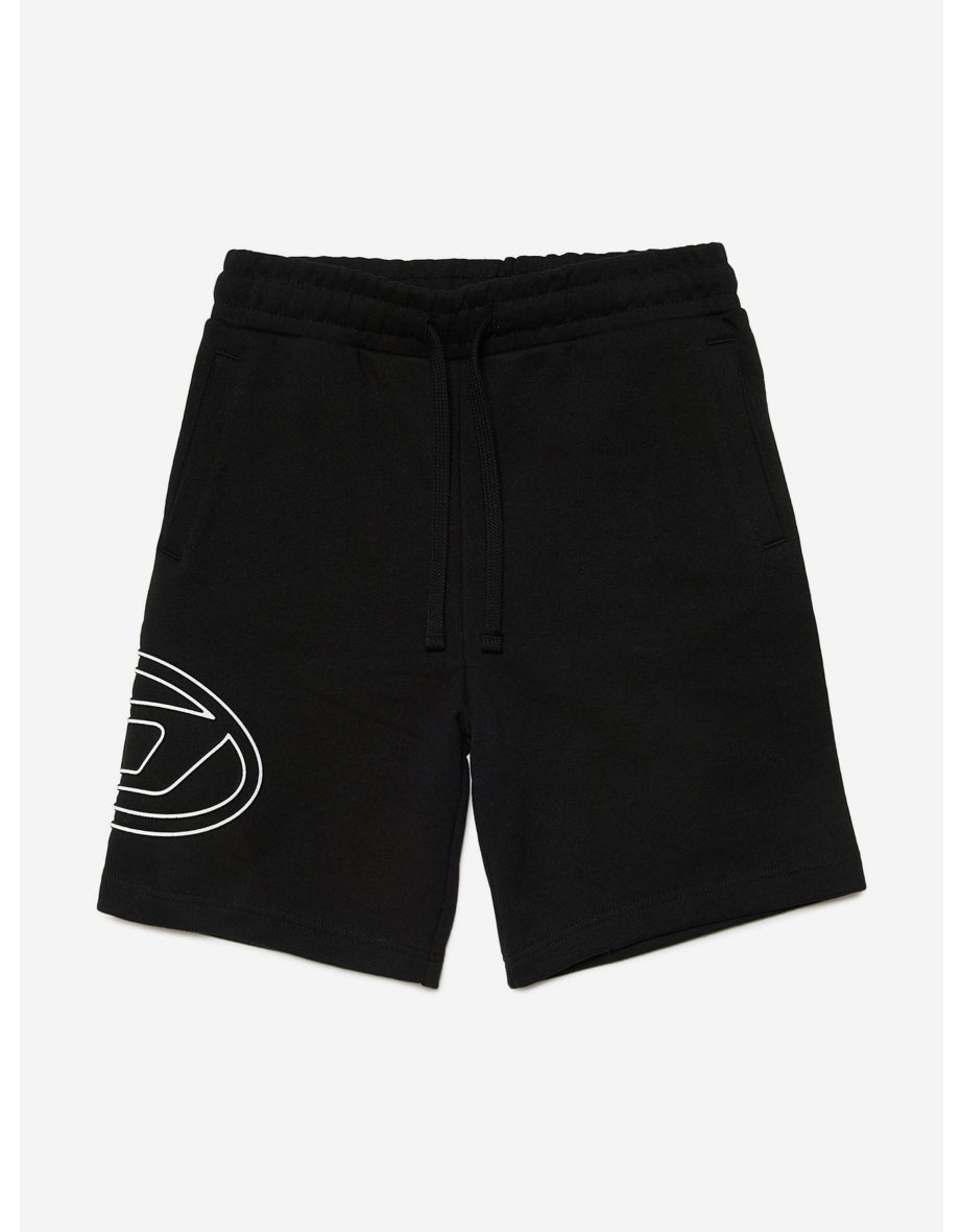 Shorts com logotipo preto para meninos