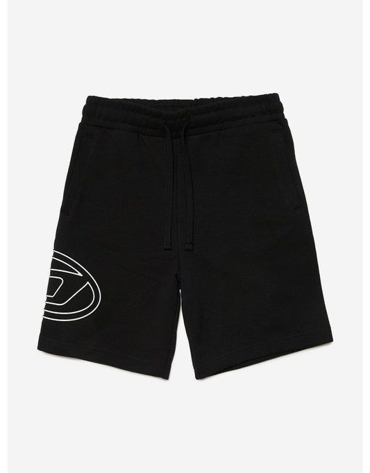 Shorts com logotipo preto para meninos