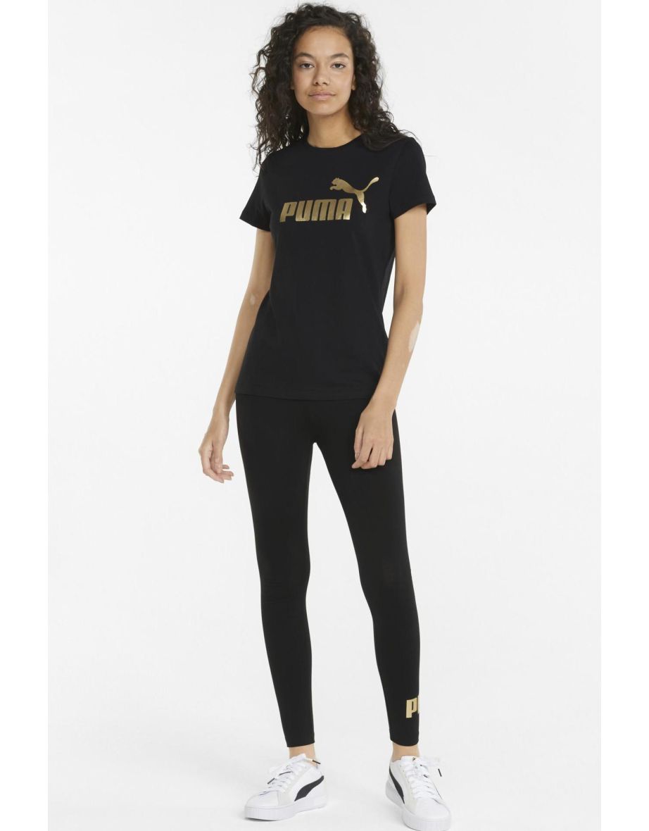 Leggings metallizzati ESS+ in nero Puma