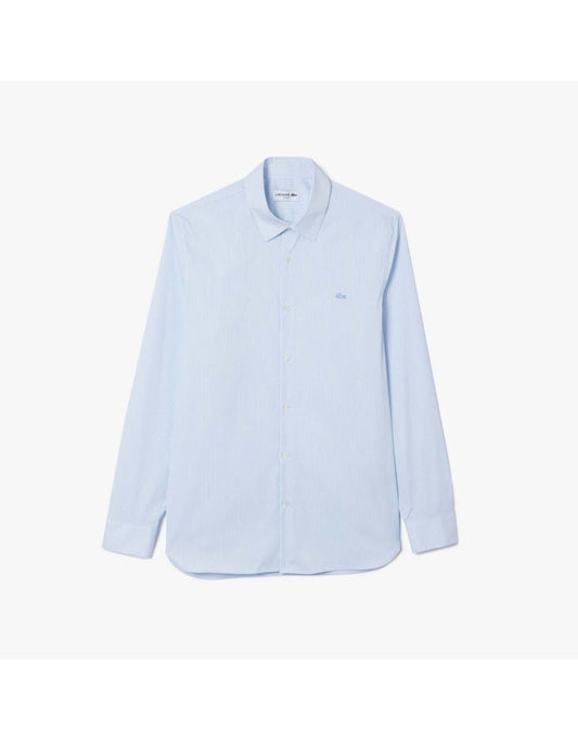 Camisa masculina Lacoste Slim-Fit White Plaid Poplin