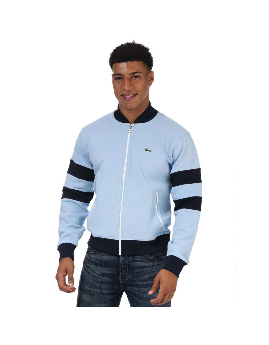 Men's Lacoste Heritage Teddy Style Zip-Up Jacket in Blue