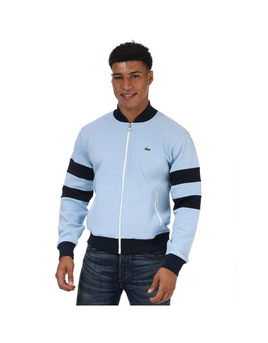Men's Lacoste Heritage Teddy Style Zip-Up Jacket in Blue