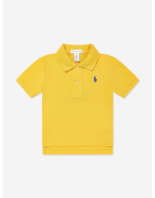 Yellow Logo Polo Shirt for Baby Boys