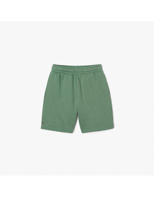 Shorts Lacoste Kids Organic Brushed Cotton Fleece para meninos - Verde