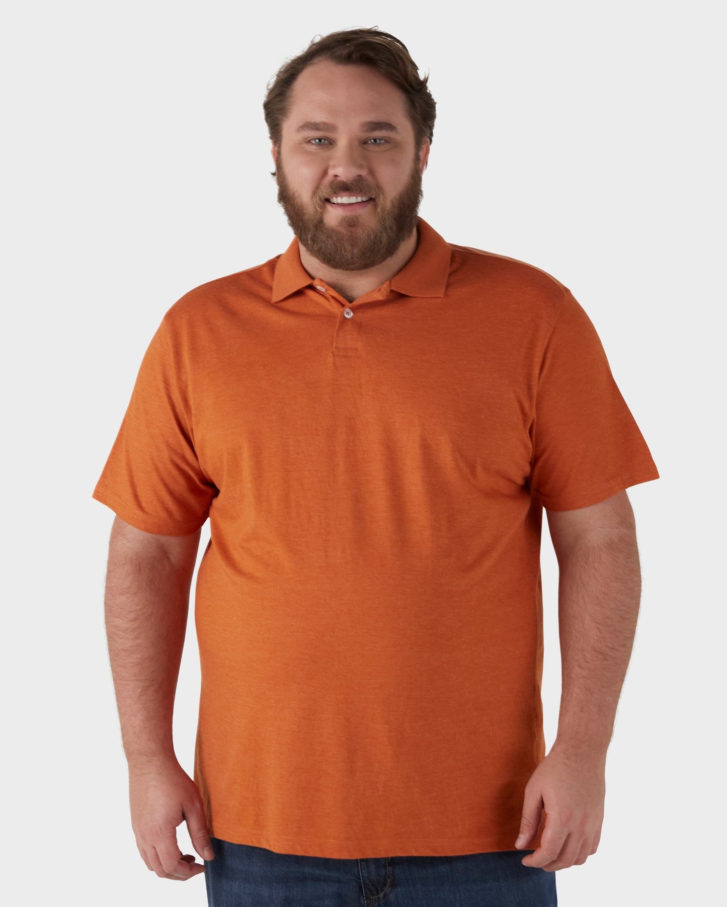 Polo Legacy a mezza maglia arancione da uomo più grande - Pool Basics