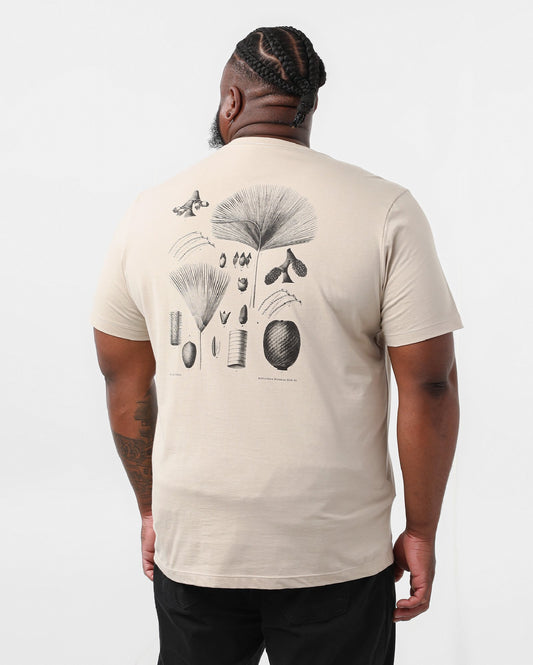 Camiseta masculina plus size com estampa minimalista bege Original Plus da Riachuelo