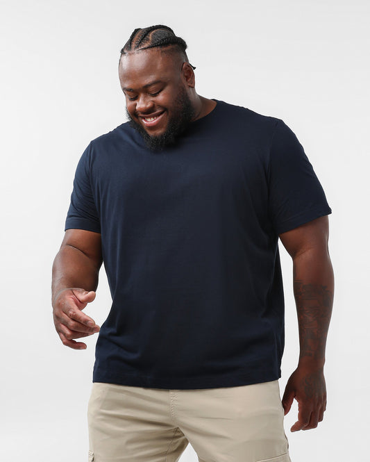Camiseta masculina plus size azul sólida Original Plus da Riachuelo